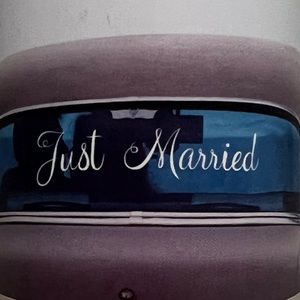 Just Married Car Decal